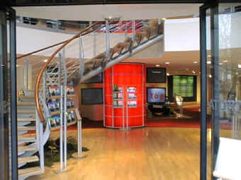 The showroom entrance